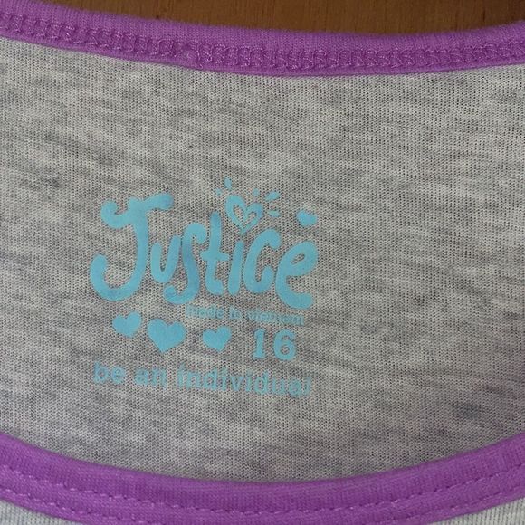 •JUSTICE• “DANCE” 3/4 length sleeve top. Size 16. Excellent condition like new - Picture 3 of 6